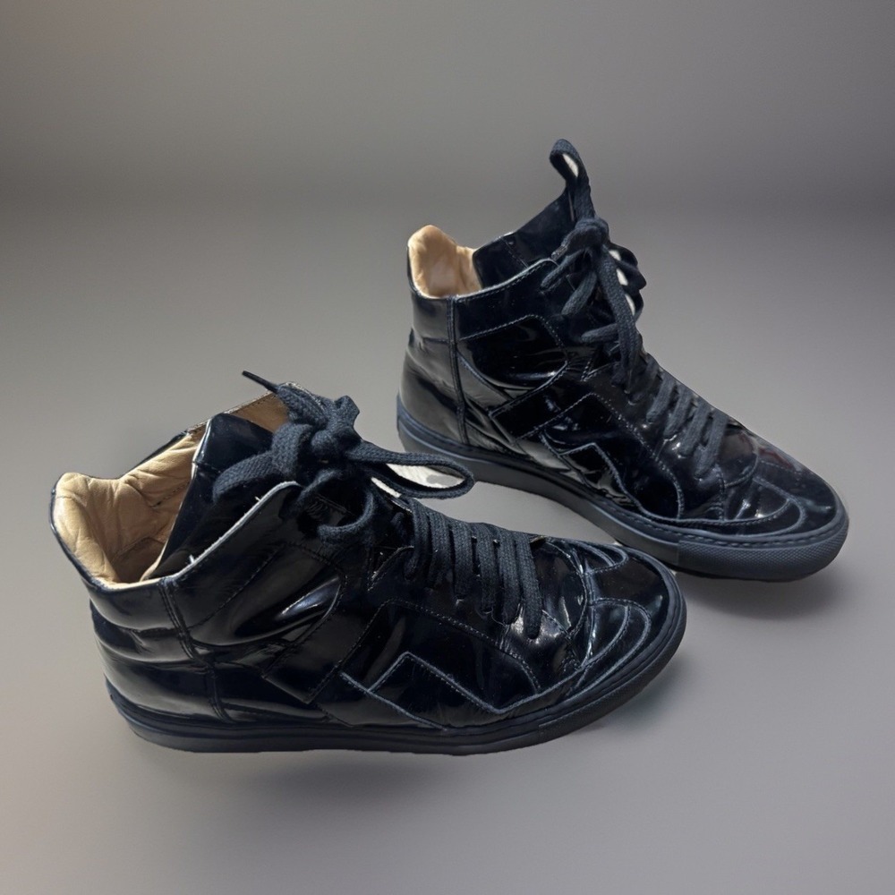 Maison Margiela MM6 High Top Sneakers Patent Leather Size 36